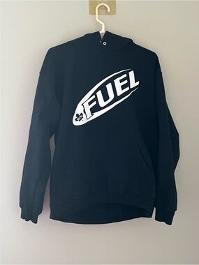 Fuel SVN Logo Pullover Hoodie Black Adult Medium Graphic Sweatshirt
